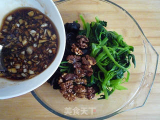 【天津】菠菜木耳拌核桃仁的做法步骤:8