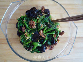 【天津】菠菜木耳拌核桃仁的做法步骤:9