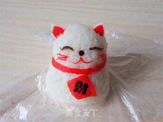 【日本】招财猫饭团趣味餐的做法步骤:7