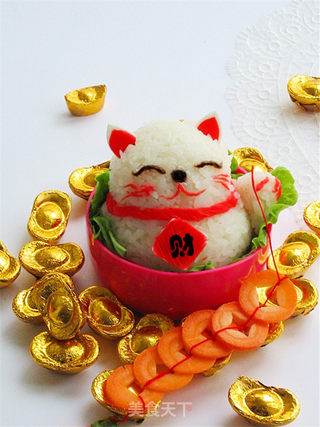 【日本】招财猫饭团趣味餐的做法步骤:11