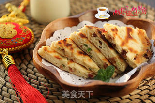 【湖北】腊肠葱香饼的做法步骤:13