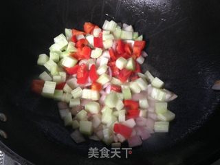 松子松茸炒饭的做法步骤:6
