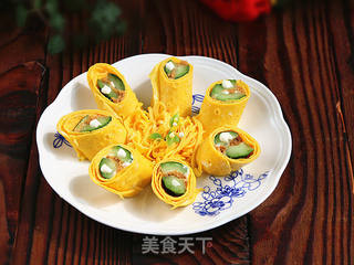 【上海】肉松黄瓜蛋卷的做法步骤:8