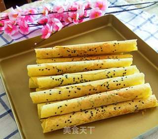 黑芝麻香酥蛋卷的做法步骤:12