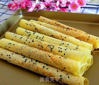 黑芝麻香酥蛋卷的做法步骤:13