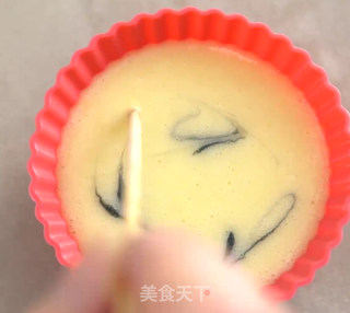 云石纹蒸蛋糕的做法步骤:5