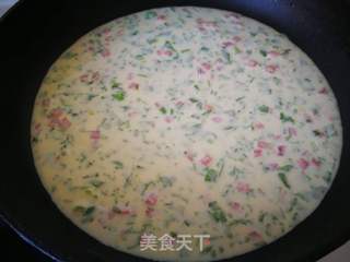 【烟台】芹菜鸡蛋淋饼的做法步骤:7