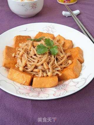 【天津】金针菇烧豆腐的做法步骤:10