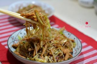 【北京】肉丝炒合菜的做法步骤:9