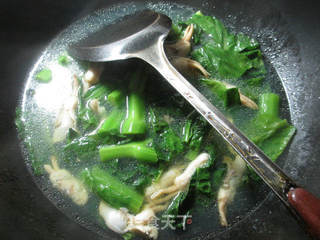 【宁波】蛏子天菜芯羹 的做法步骤：8