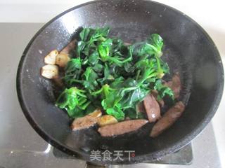 猪肝炒菠菜的做法步骤:6