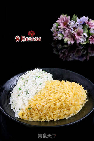 怎样炒出粒粒分明的【鸳鸯蛋包饭】的做法步骤:6