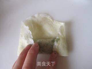 荠菜春卷的做法步骤:7