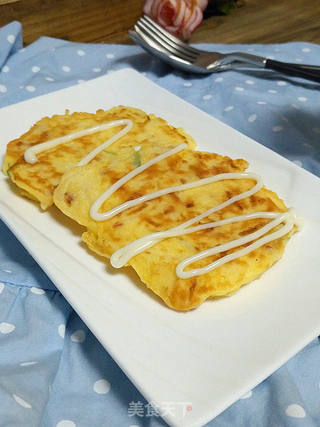 快手早餐:培根萝卜丝煎饼的做法步骤:7