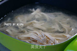牛肉千张青菜汤的做法步骤:5