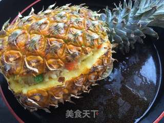 彩蔬虾仁菠萝饭的做法步骤:9