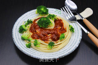 西兰花拌意面的做法步骤:6