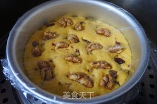 核桃玉米面发糕的做法步骤:7