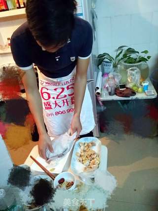 自嗨版猪肚鸡的做法步骤:4