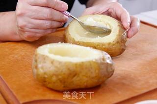 新鲜口感——鸡蛋培根烤土豆的做法步骤:3