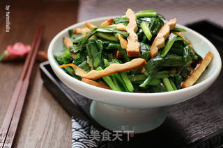 韭菜炒香干的做法步骤：7