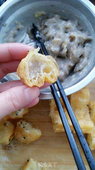 菠萝油条虾的做法步骤:4