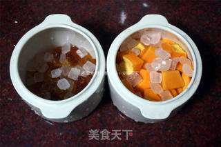 木瓜冰糖炖桃胶的做法步骤:3