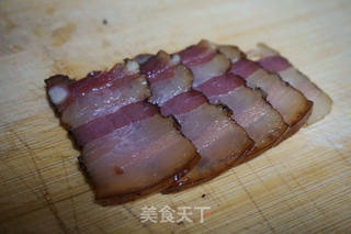 腊肉干锅儿菜的做法步骤:3