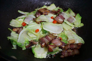 腊肉干锅儿菜的做法步骤:7
