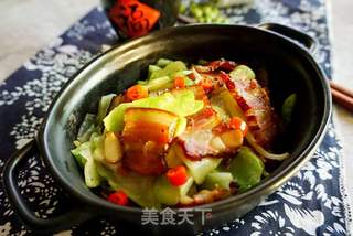 腊肉干锅儿菜的做法步骤:8