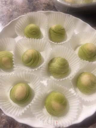 鲜花抹茶酥的做法步骤:23