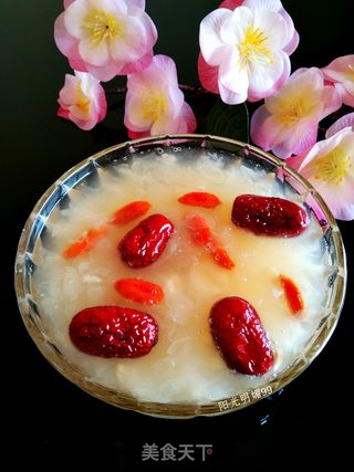 红枣莲子银耳羹的做法步骤:8