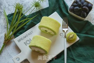 斑斓奇异果蛋糕卷的做法步骤:21