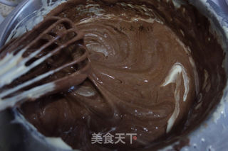 可可全蛋海绵裸蛋糕的做法步骤:6