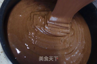 可可全蛋海绵裸蛋糕的做法步骤:7