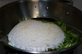 酱油肉芥菜炒饭的做法步骤:8