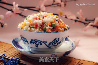 缤纷炒米饭的做法步骤:8