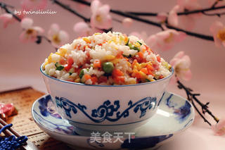 缤纷炒米饭的做法步骤:9