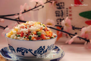 缤纷炒米饭的做法步骤:10