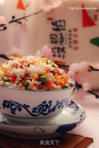 缤纷炒米饭的做法步骤:12