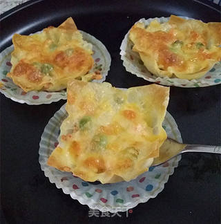 馄饨肉末披萨的做法步骤:14