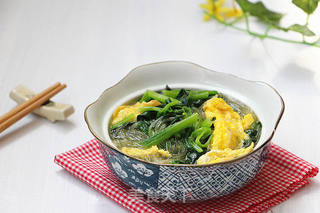 菠菜鸡蛋炖粉条的做法步骤:11