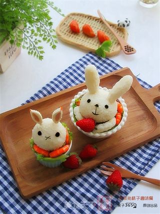 米菲兔杯子趣味餐的做法步骤:11