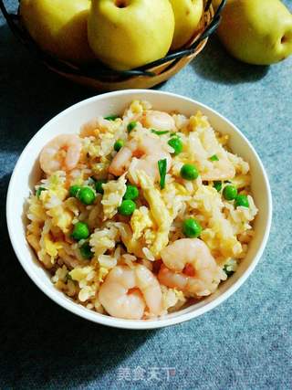虾仁蛋炒饭的做法步骤:9