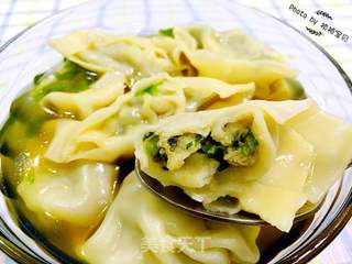 茼蒿鲜肉馄饨的做法步骤:17