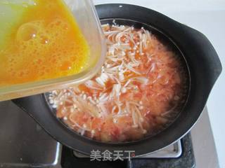 金针菇番茄蛋汤的做法步骤:8