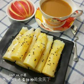 【学生早餐】鸡蛋肠粉的做法步骤:7