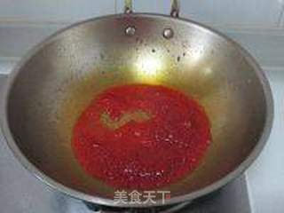 红果家菜谱之茄汁莲藕的做法步骤:6