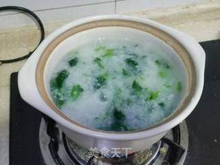 菠菜猪肝粥的做法步骤:7