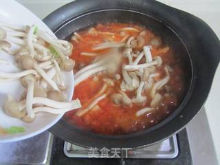 蟹味菇豆腐番茄汤的做法步骤:6